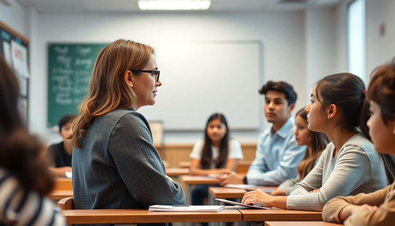 Student using learning strategies while studying