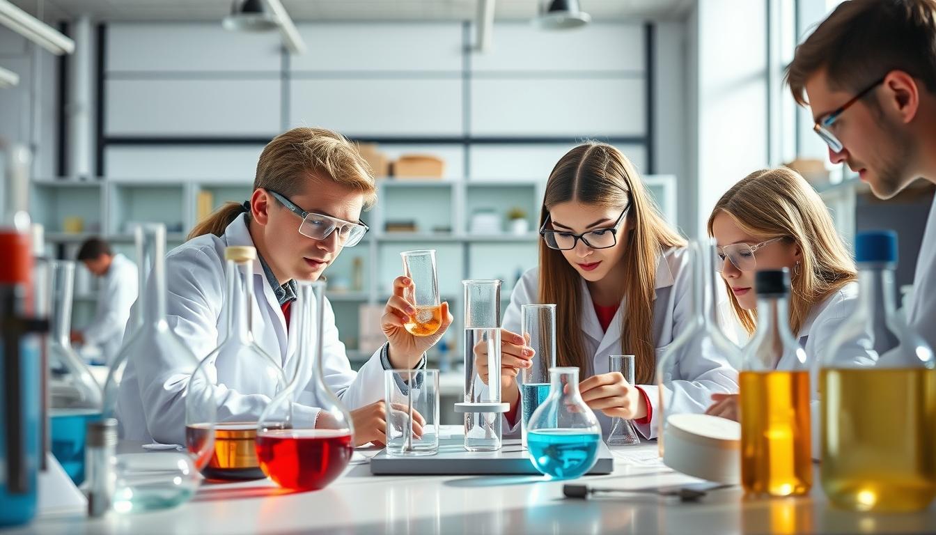 Student using a study guide to organize academic notes